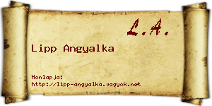 Lipp Angyalka névjegykártya